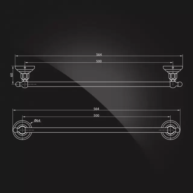 Держатель полотенца 50 см Elghansa PRK-215