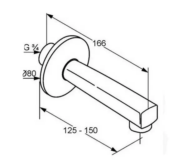 Излив для ванны BauCosmopolitan 13255000 GROHE
