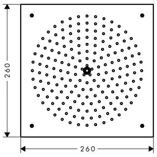 Верхний душ (нужна СЧ 26471180) Raindance Air 1 jet 260x260 26472000 HANSGROHE