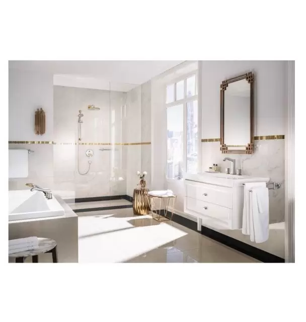 Верхний душ 1jet с держателем, хром/под золото Raindance Classic 27424090 HANSGROHE