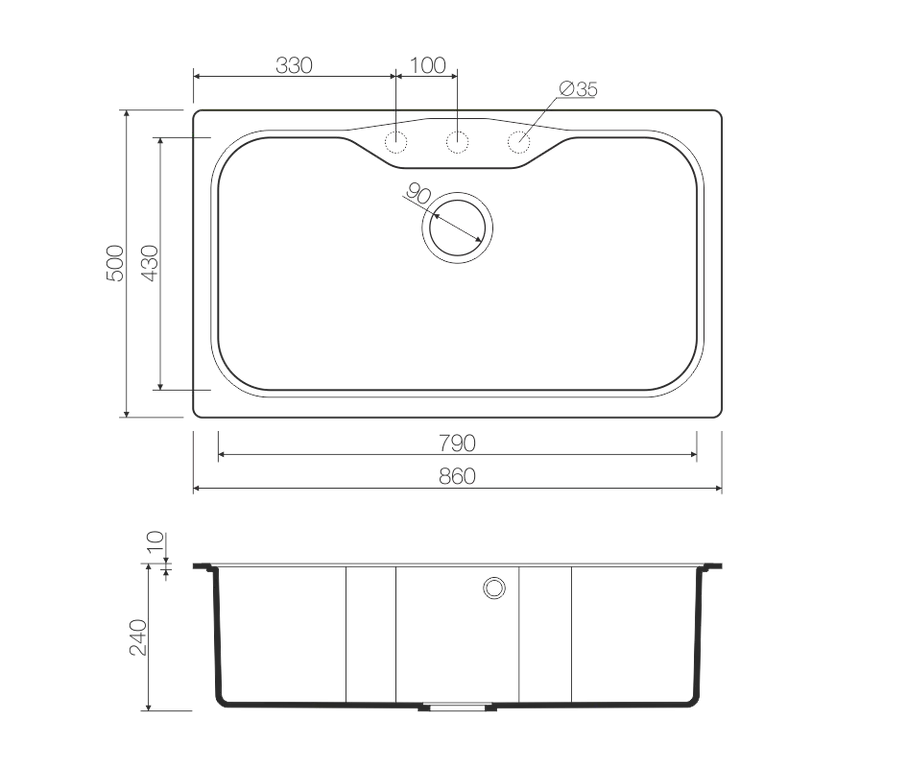 Мойка Maru 86-WH Tetogranit/белый Omoikiri 4993165