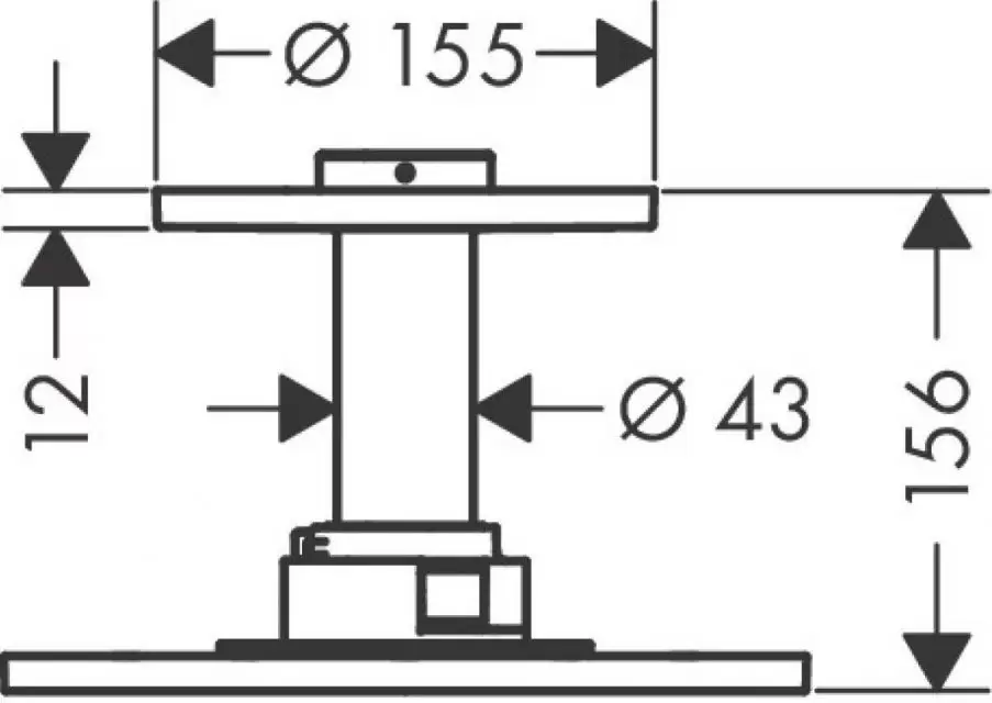 Верхний душ 250 2jet с потолочным подсоединением, хром AX ShowerSolutions 35297000 HANSGROHE
