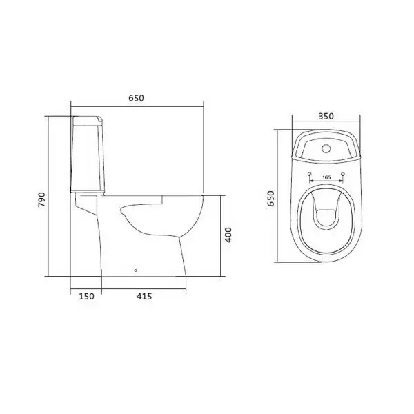 Унитаз-компакт "Остин", 1WH302419 универсальный выпуск, двухрежимная арматура Oliveira, сиденье дюропласт so
