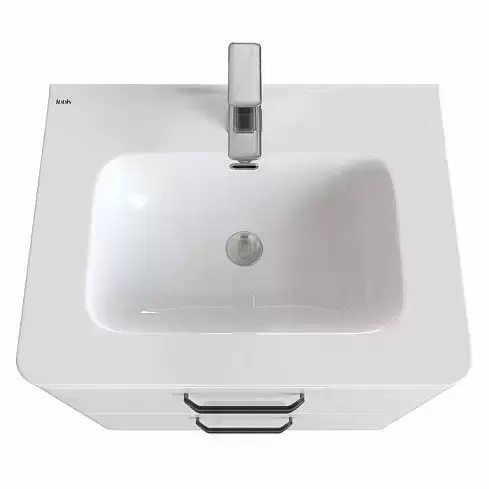 Тумба-умывальник подвесная, 60 см, белая, Brick, BRI60W0i95K