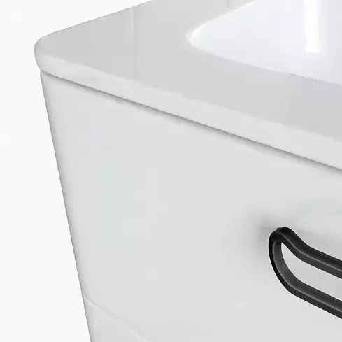 Тумба-умывальник подвесная, 60 см, белая, Brick, BRI60W0i95K