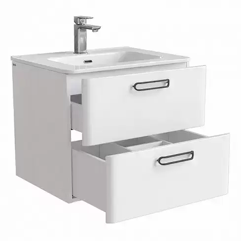 Тумба-умывальник подвесная, 60 см, белая, Brick, BRI60W0i95K