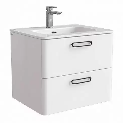 Тумба-умывальник подвесная, 60 см, белая, Brick, BRI60W0i95K