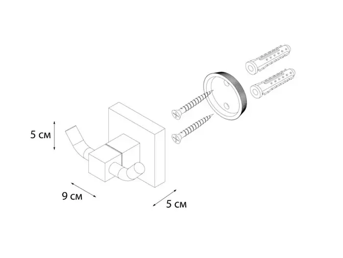 Крючок двойной FX-11105A FIXSEN