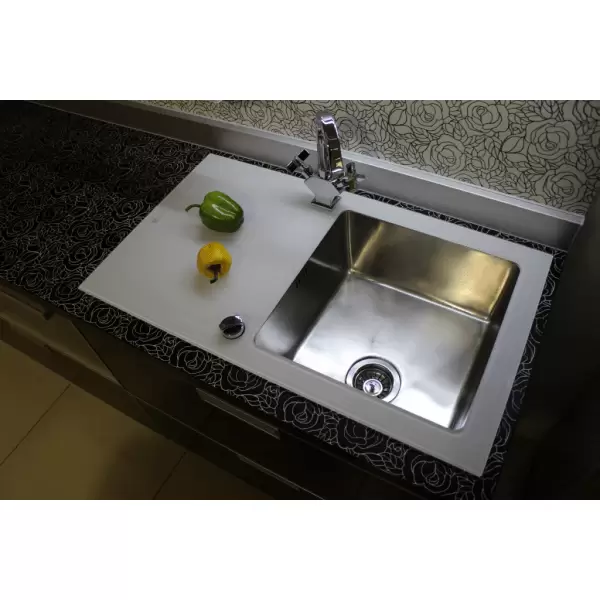 VGL762 Мойка Vigro (860*500*205), белая, матовая