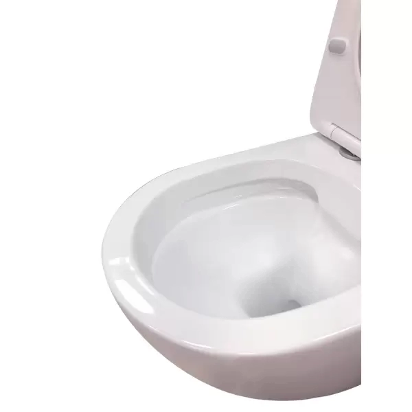 Унитаз подвесной 103, безободковый, сиденье дюропласт softclose тонкое, быстросъем