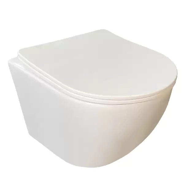 Унитаз подвесной 103, безободковый, сиденье дюропласт softclose тонкое, быстросъем