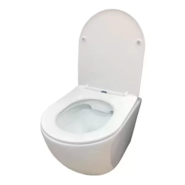 Унитаз подвесной 103, безободковый, сиденье дюропласт softclose тонкое, быстросъем