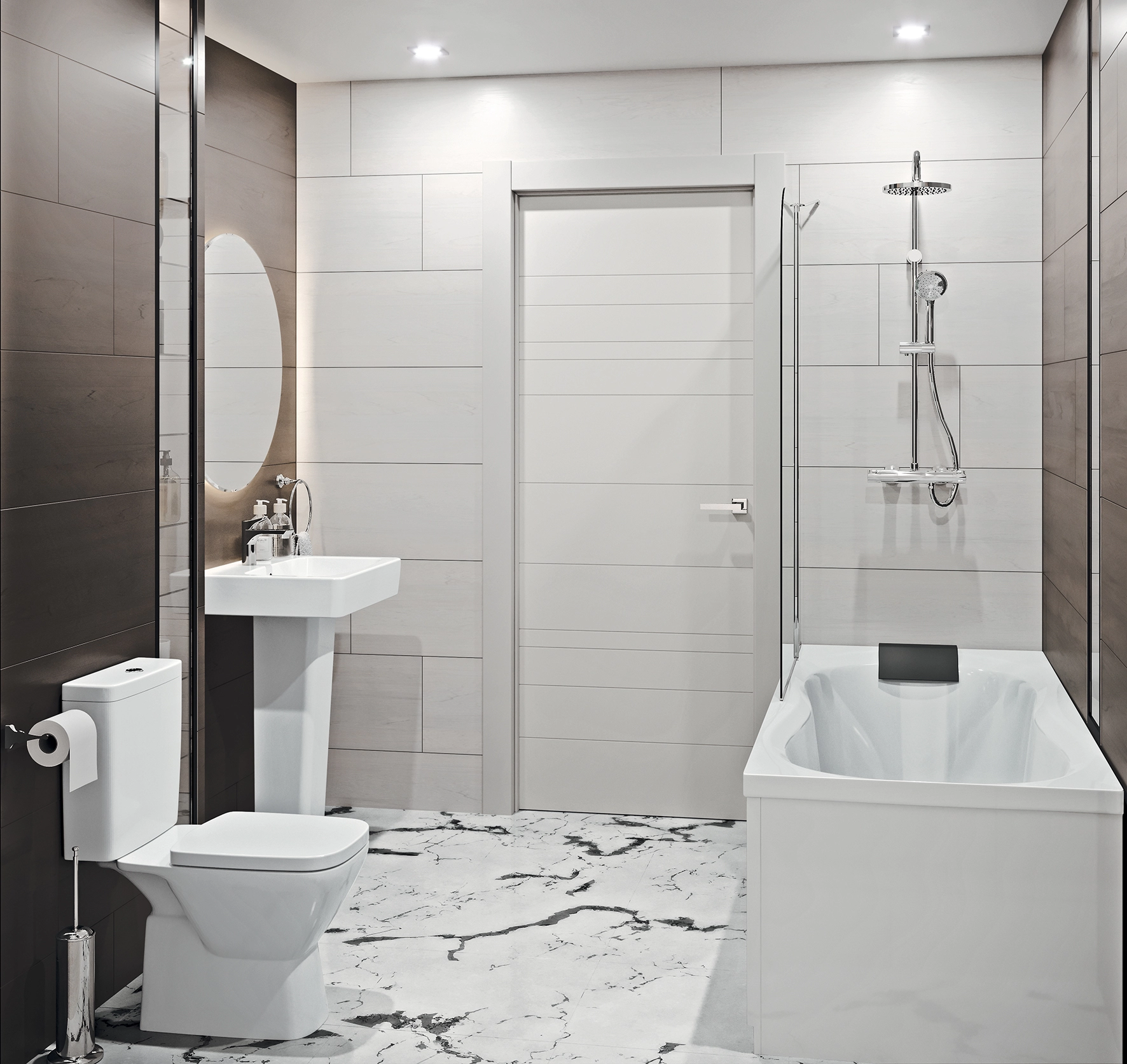 Унитаз-компакт Нео прямой выпуск, двухрежимная арматура Oliveira, сиденье дюропласт 1WH302194