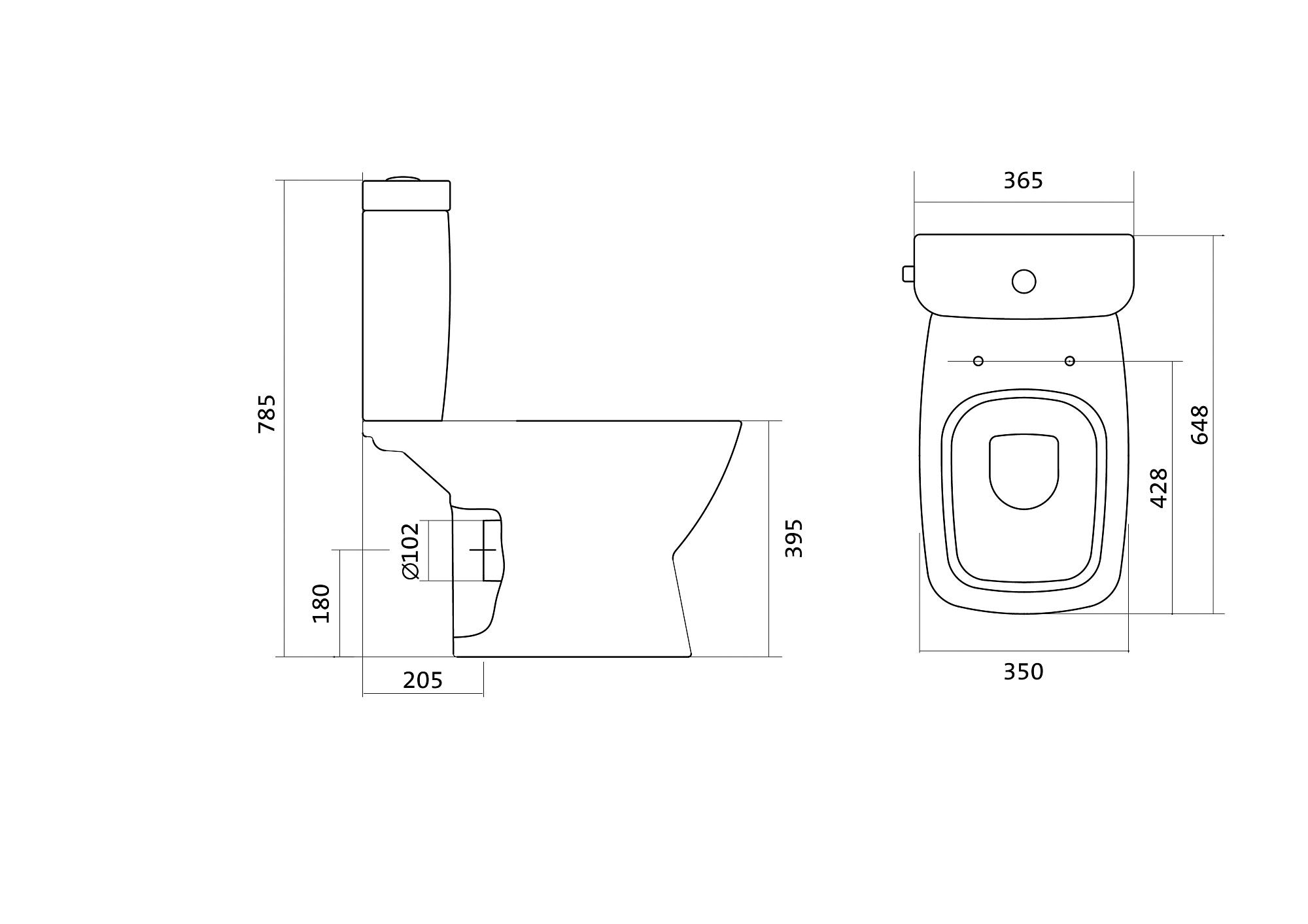 Унитаз-компакт Нео прямой выпуск, двухрежимная арматура Oliveira, сиденье дюропласт 1WH302194