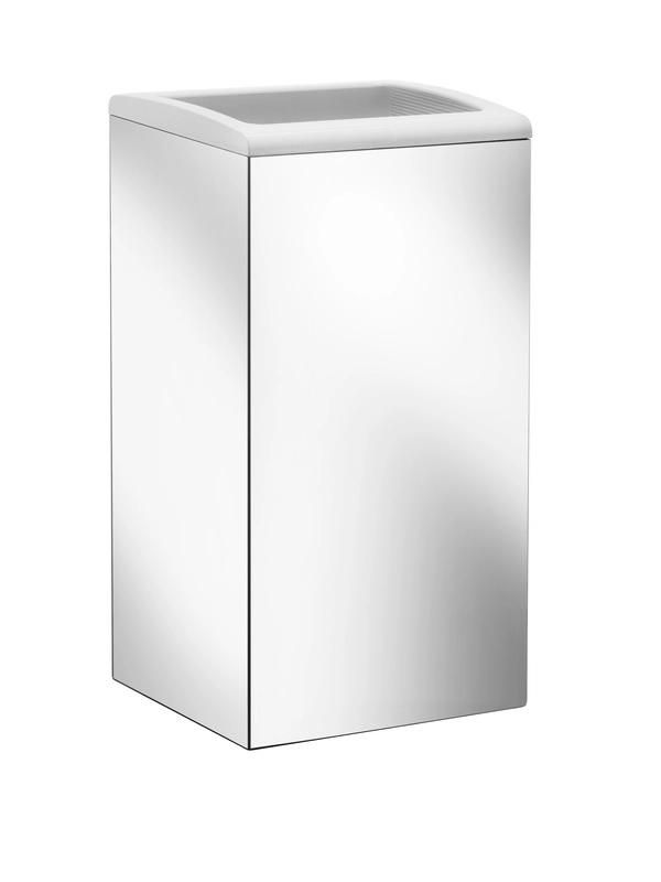 Ведро для мусора подвесное 285х203х500, 25л, белый/хром Collection Moll 12788010000