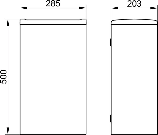 Ведро для мусора подвесное 285х203х500, 25л, белый/хром Collection Moll 12788010000
