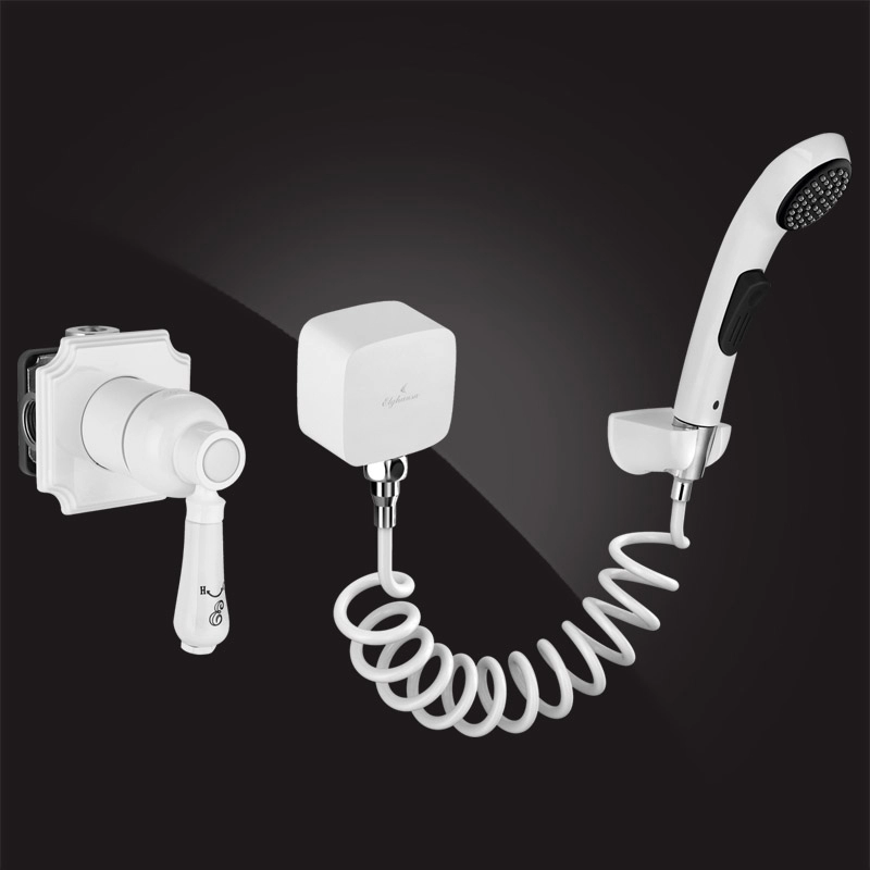 Смеситель встраиваемый с набором для гигиенич душа Terrakotta Q2 34C0786-White (Set-51)