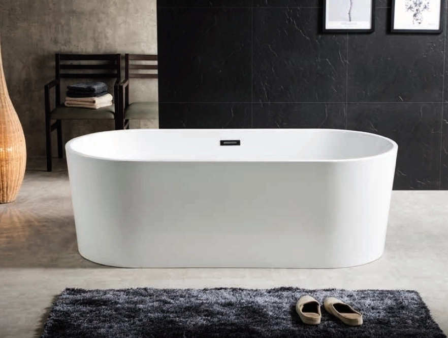 Ванна акриловая с сифоном и метал рамой, 1800X810X550 /00053445/ BRI18080