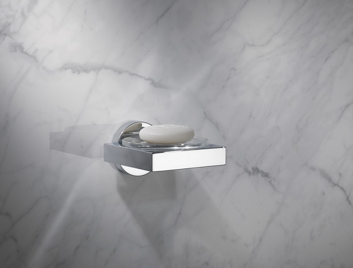 Мыльница, хрусталь, с держателем, хром Edition 90 19055019000