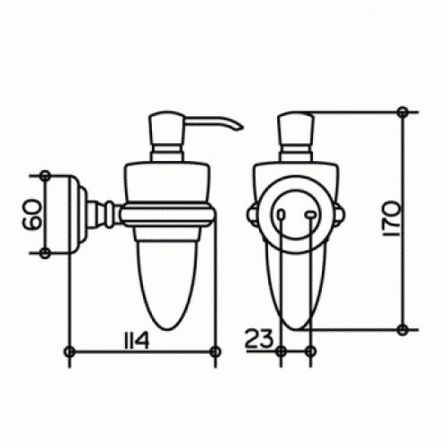Дозатор жидкого мыла, 160 мл, опаловое стекло, хром Astor 2152019000