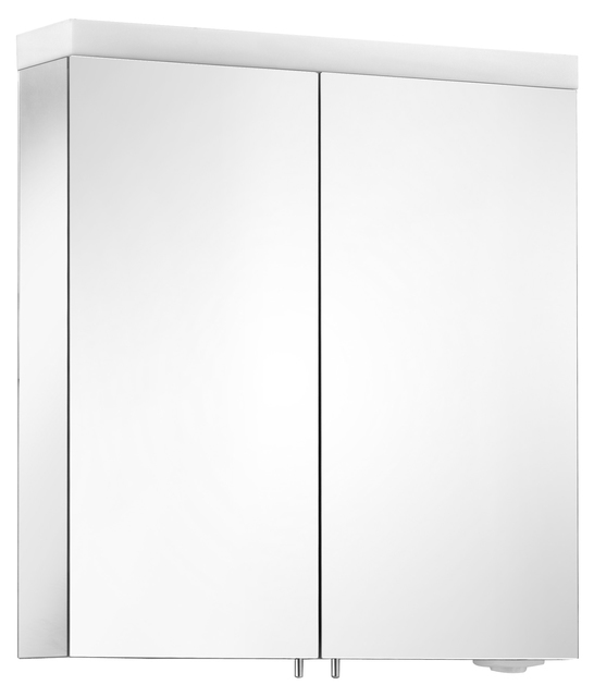 Зеркальный шкаф 2 поворотные дверцы с хруст зеркалом 65х70х15 см ROYAL REFLEX 24202171301