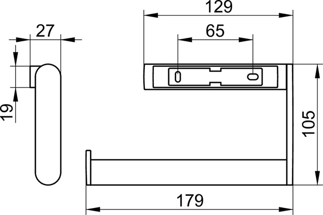 Кольцо для полотенца небольшой размер, хром Plan 14922010000