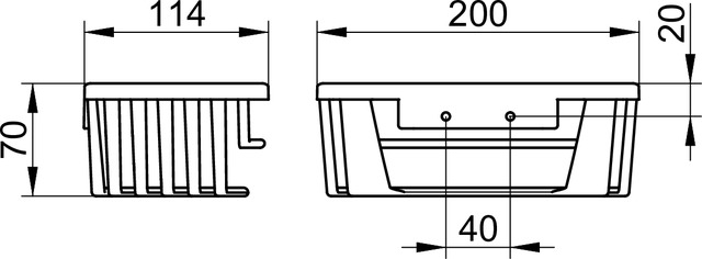 Корзинка глубокая для губки съемная, со скрытым креплением хром 24942010100