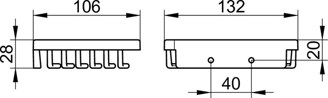Корзинка для мыла съемная, со скрытым креплением. хром Universal 24941010000
