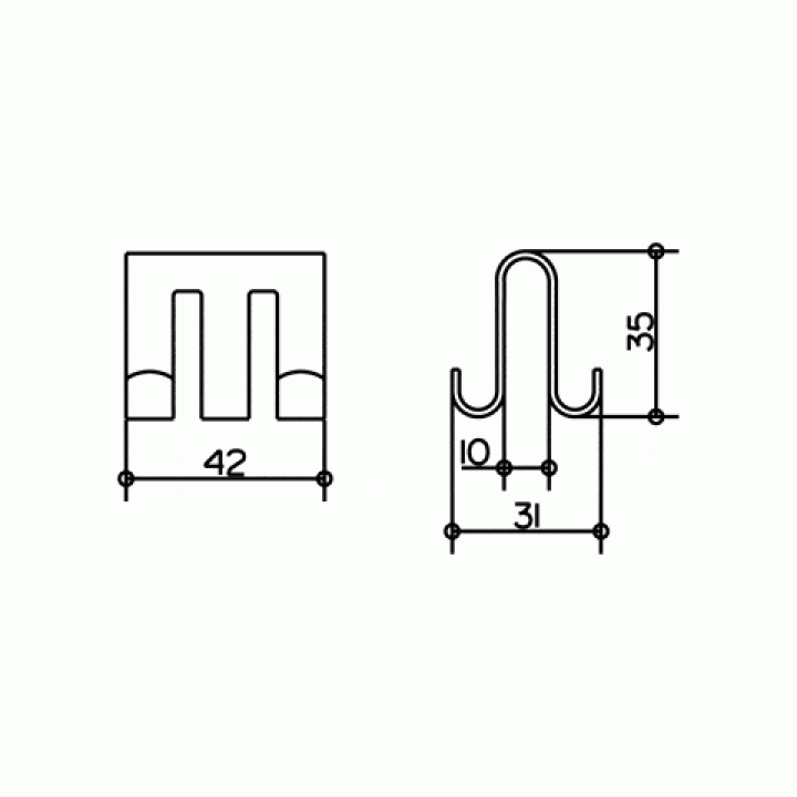 Крючок для полотенца подходит к полке для полотенец, арт. 04983 Universal 4984010000