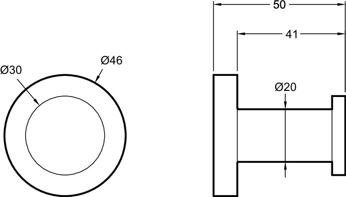 Крючок настенный, хром, EO CLASSIQUE OUT OF COL E77826-CP