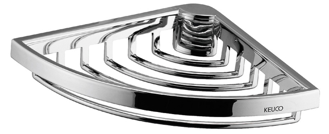 Угловая корзинка для мыла съемная, со скрытым креплением, длина колена 140 мм, хром 24943010000