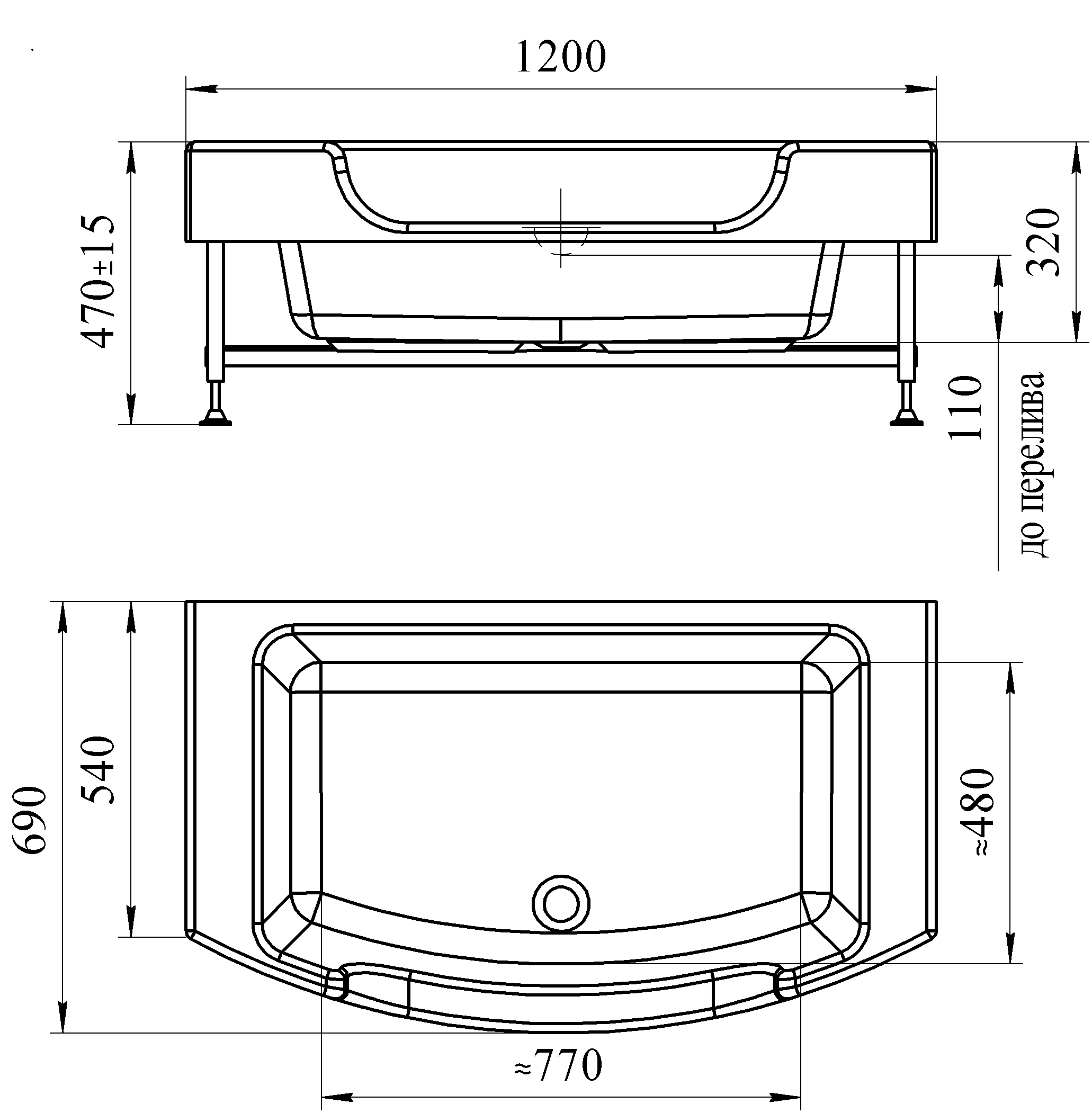 Ванна Чарли акриловая 0-01-0-0-1-990