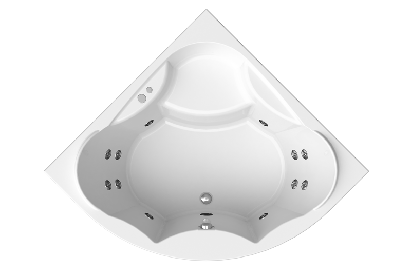 Ванна с гидромассажем Сандра 149х149 (БАЛАНС),панель/каркас/сл-п 2-76-2-0-0-221