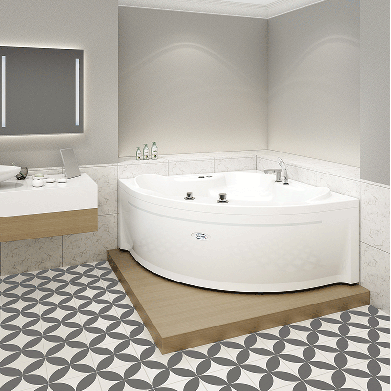 Ванна с гидромассажем Сандра (КЛАССИК),панель/каркас/сл-п 2-75-2-0-0-221