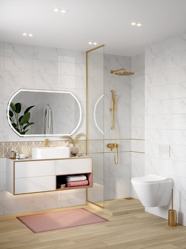Зеркало LED 090 design 120x70 с подсветкой с антизапотеванием овальное, LU-LED090*120-d-Os