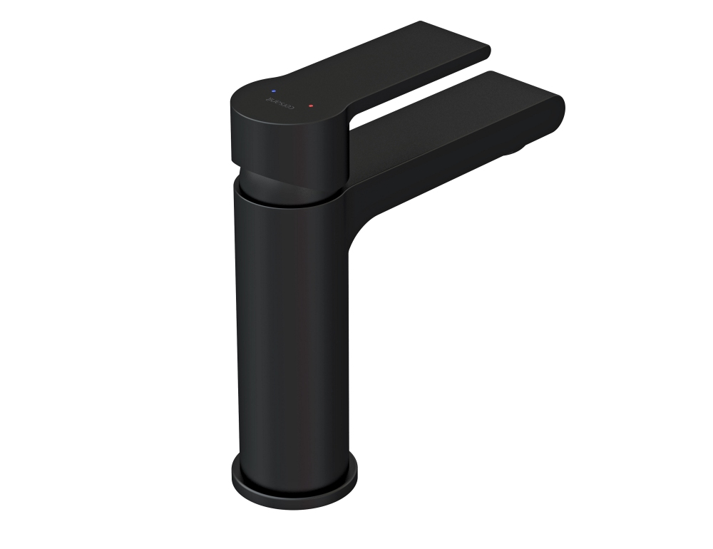 Смеситель для раковины BRASKO BLACK, сливной гарнитур, черный, 63107
