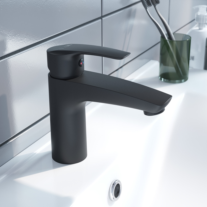 Смеситель для умывальника, черный, Ray, RAYBL00i01