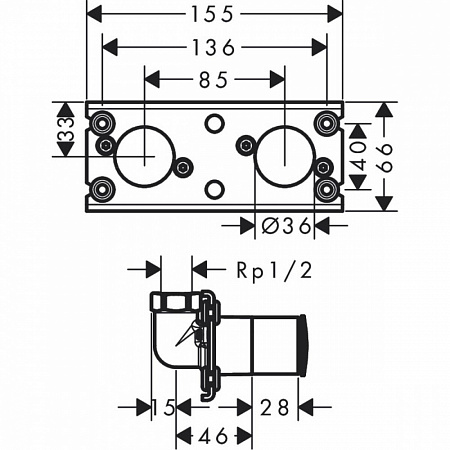 Скрытая часть Rainfinity Showerpipe 360, HG 26840180