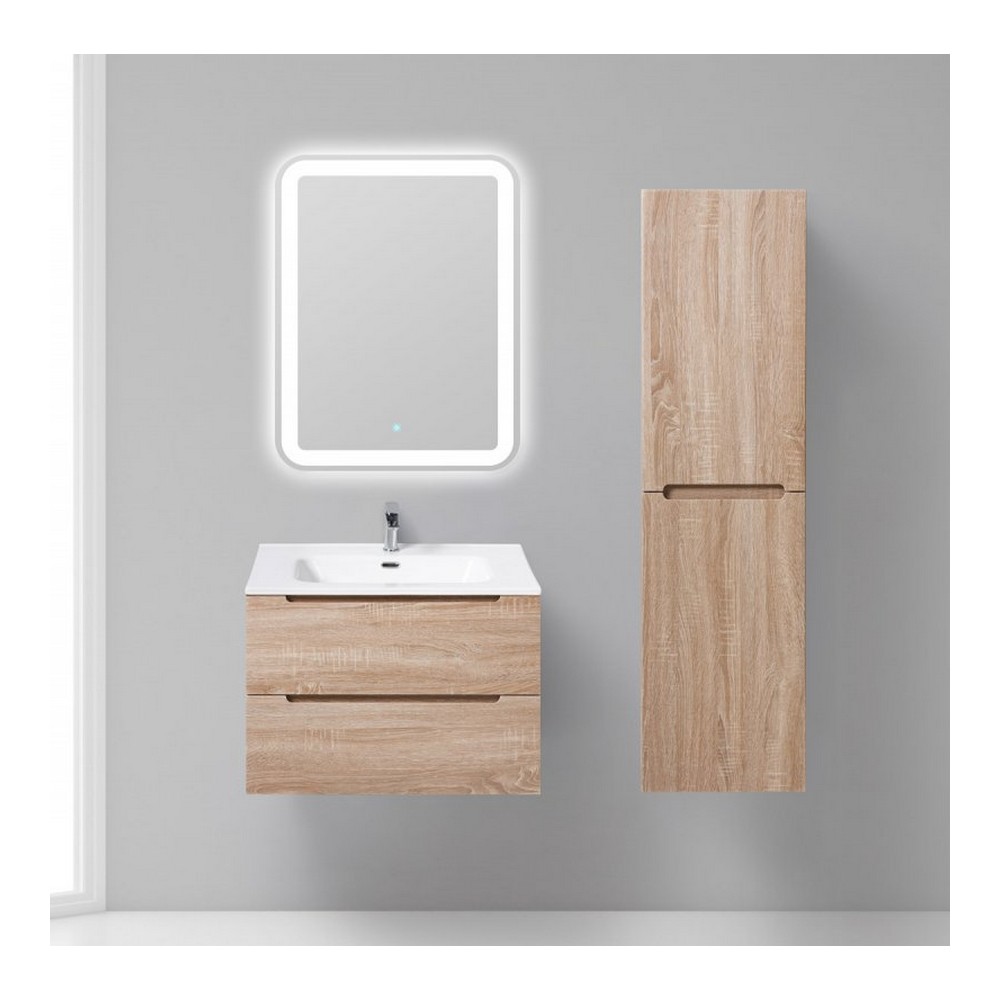 База под раковину подвесная, ETNA Rovere Bianco, 900x455x500, ETNA-900-2C-SO-WO-P