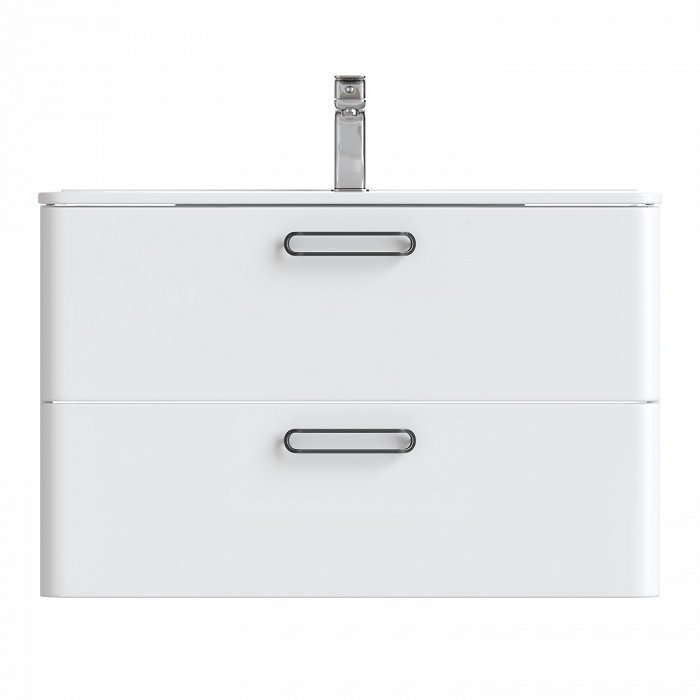 Тумба-умывальник подвесная, 80 см, белая, Brick, BRI80W0i95K