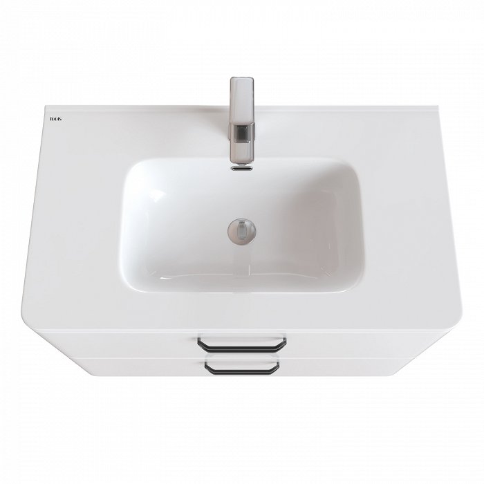 Тумба-умывальник подвесная, 80 см, белая, Brick, BRI80W0i95K