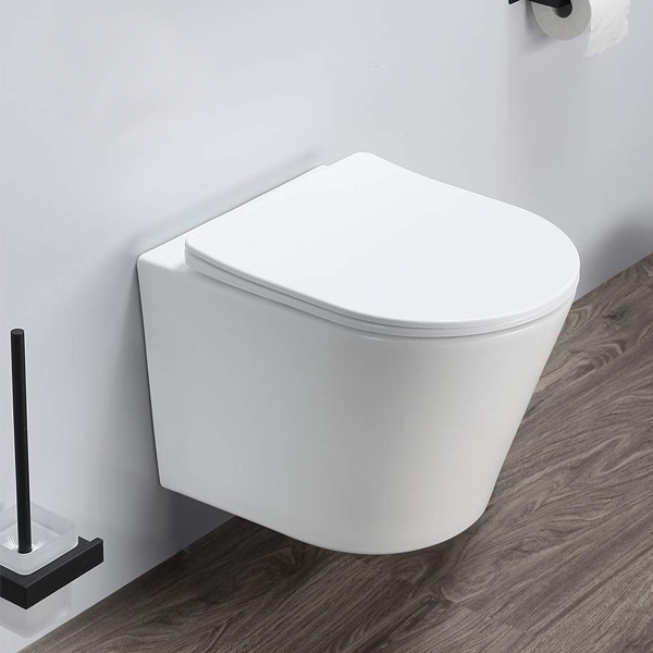 Унитаз подвесной 105MW безободковый, сиденье дюропласт softclose тонкое, быстросъём, белый матовый