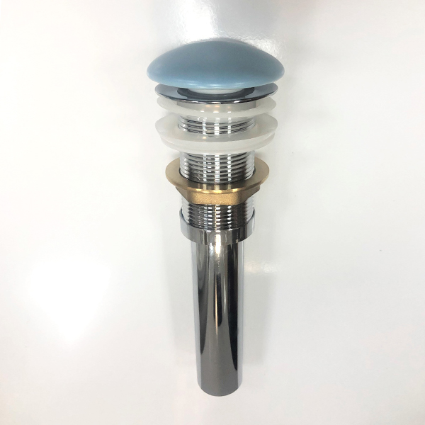 Донный клапан с керамическим верхом, матовый голубой, DK-01 ML, 00-00007643