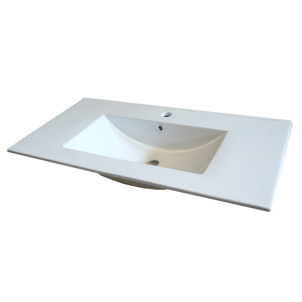 Тумба-умывальник Франкфурт-90 бетон светлый с раковиной COMFORTY 90E черная мат, 00-00006503