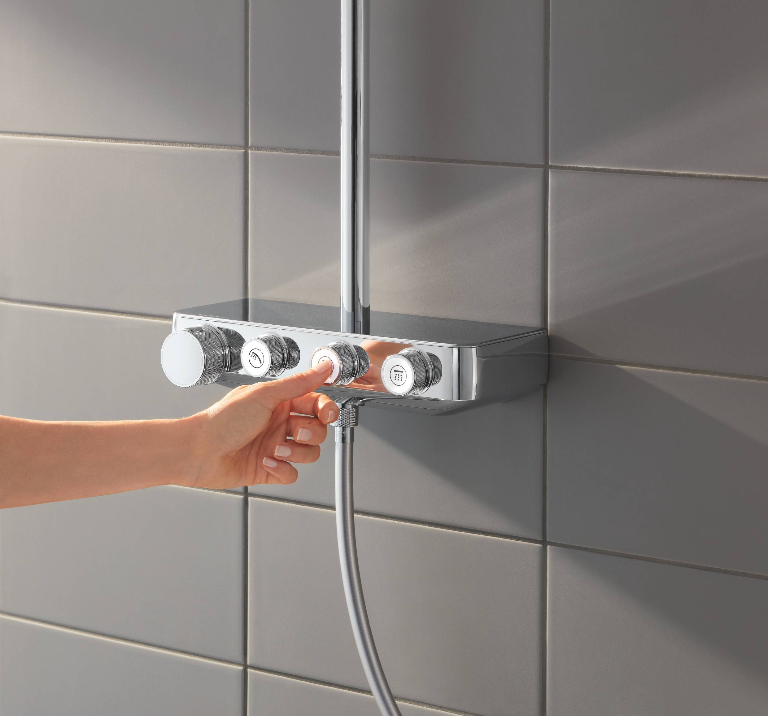 Душевая система с термостатом Grpohe Euphoria 310 Smart Control, хром, 26508000