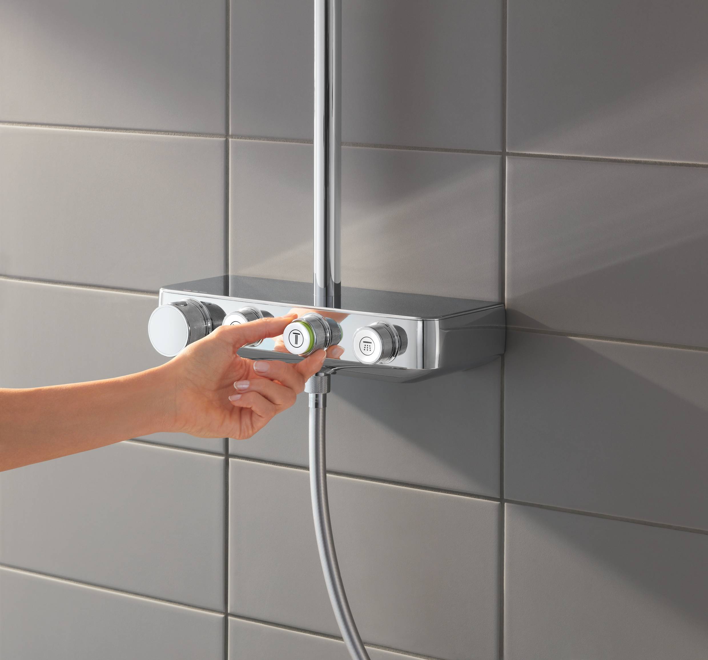 Душевая система с термостатом Grpohe Euphoria 310 Smart Control, хром, 26508000