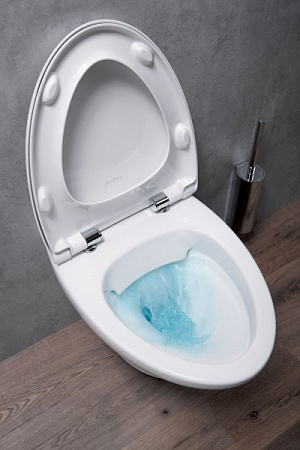 Унитаз подвесной безободковый 54х39х41 белый EDJ102-00 с сиденьем E20069-00 NOUVEL VAGUE J.Delafon