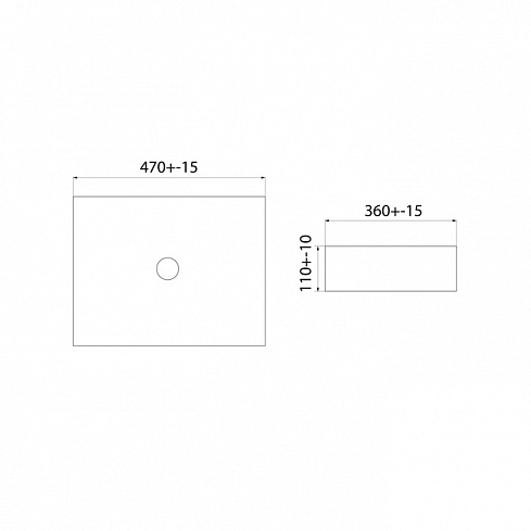 Умывальник накладной чёрный матовый Slide SLIBM02i27 IDDIS