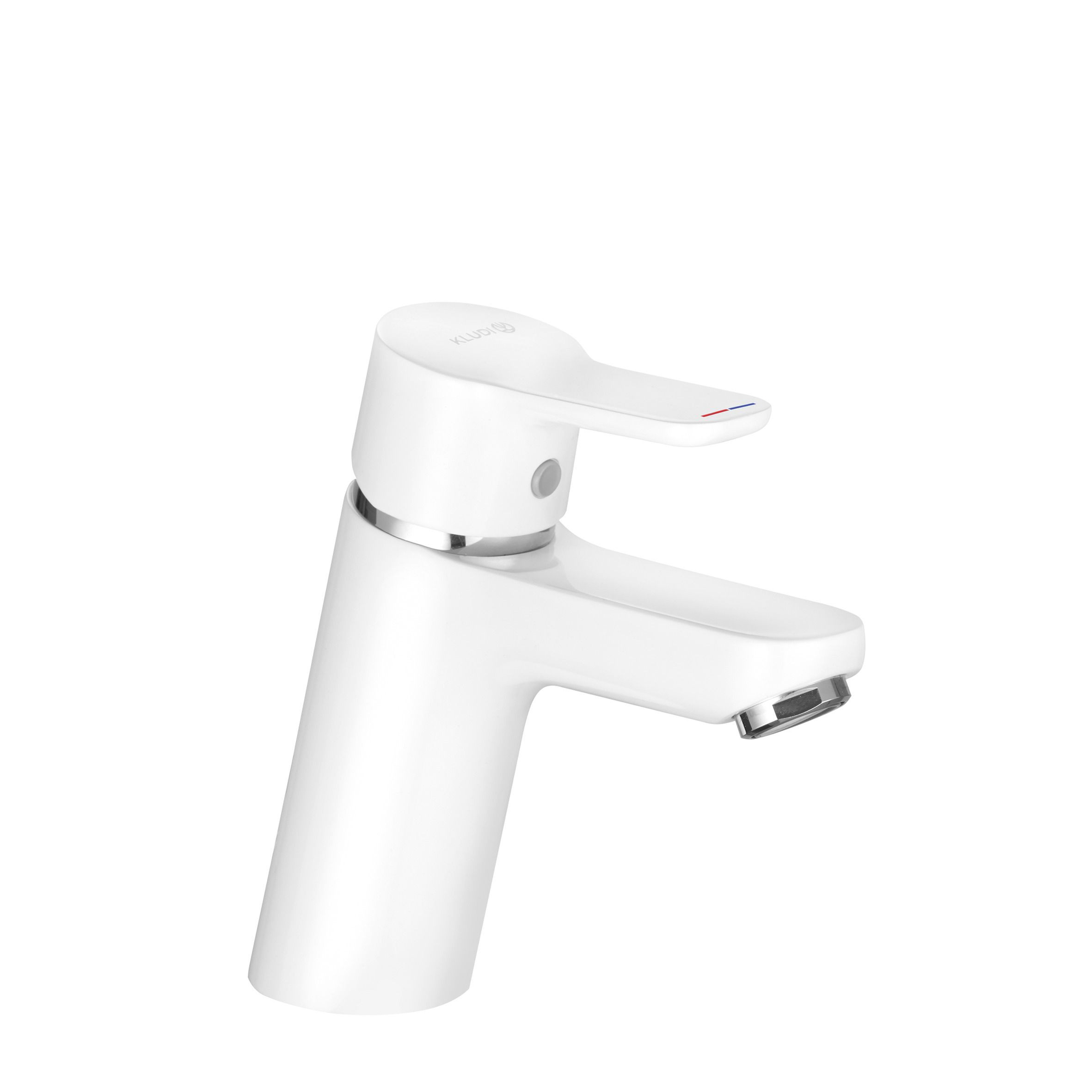 Смеситель для раковины PURE EASY однорычажный без донного клапана белый/хром 370289165 KLUDI