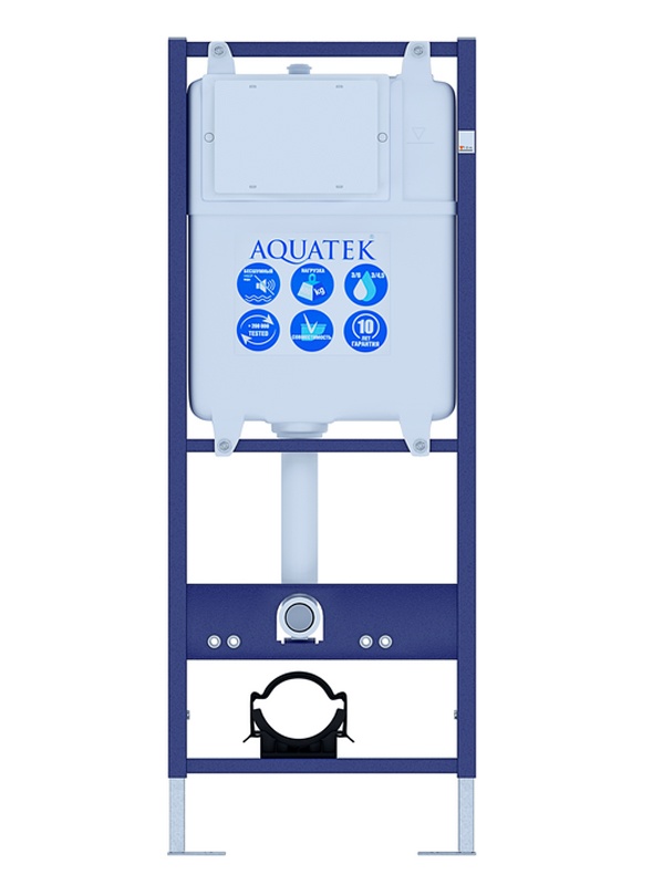 Инсталляция для унитаза Standart 41 113*41*11 Aquatek + Подвесной унитаз с сиденьем BelBagno